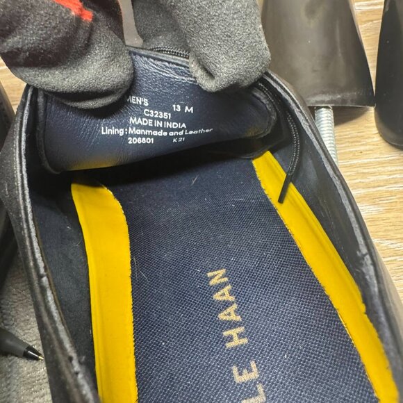 Cole Haan Hawthorne Black Leather Plain Toe Oxford Shoes Men's Size 13 - Picture 5 of 7